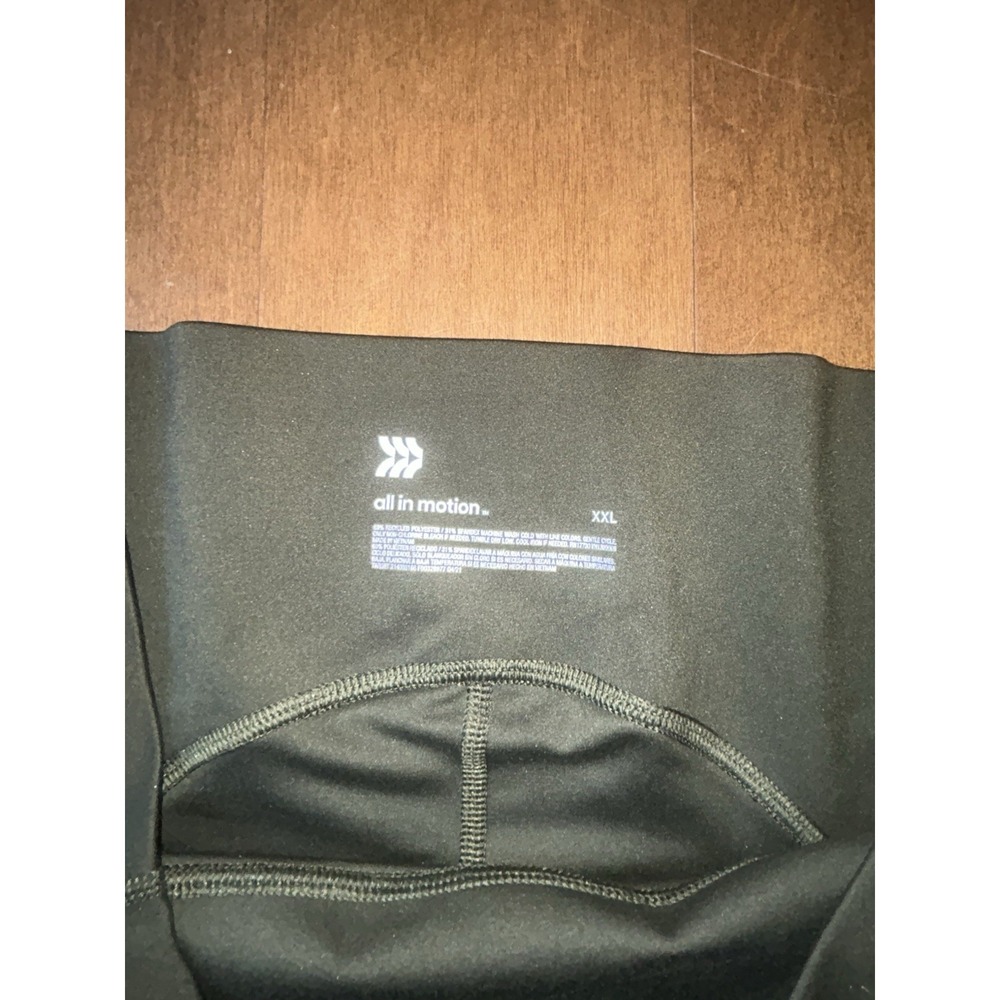 All In Motion Women's High-Waist Leggings Pockets Green Size XXL Gummy Logo - Picture 4 of 6